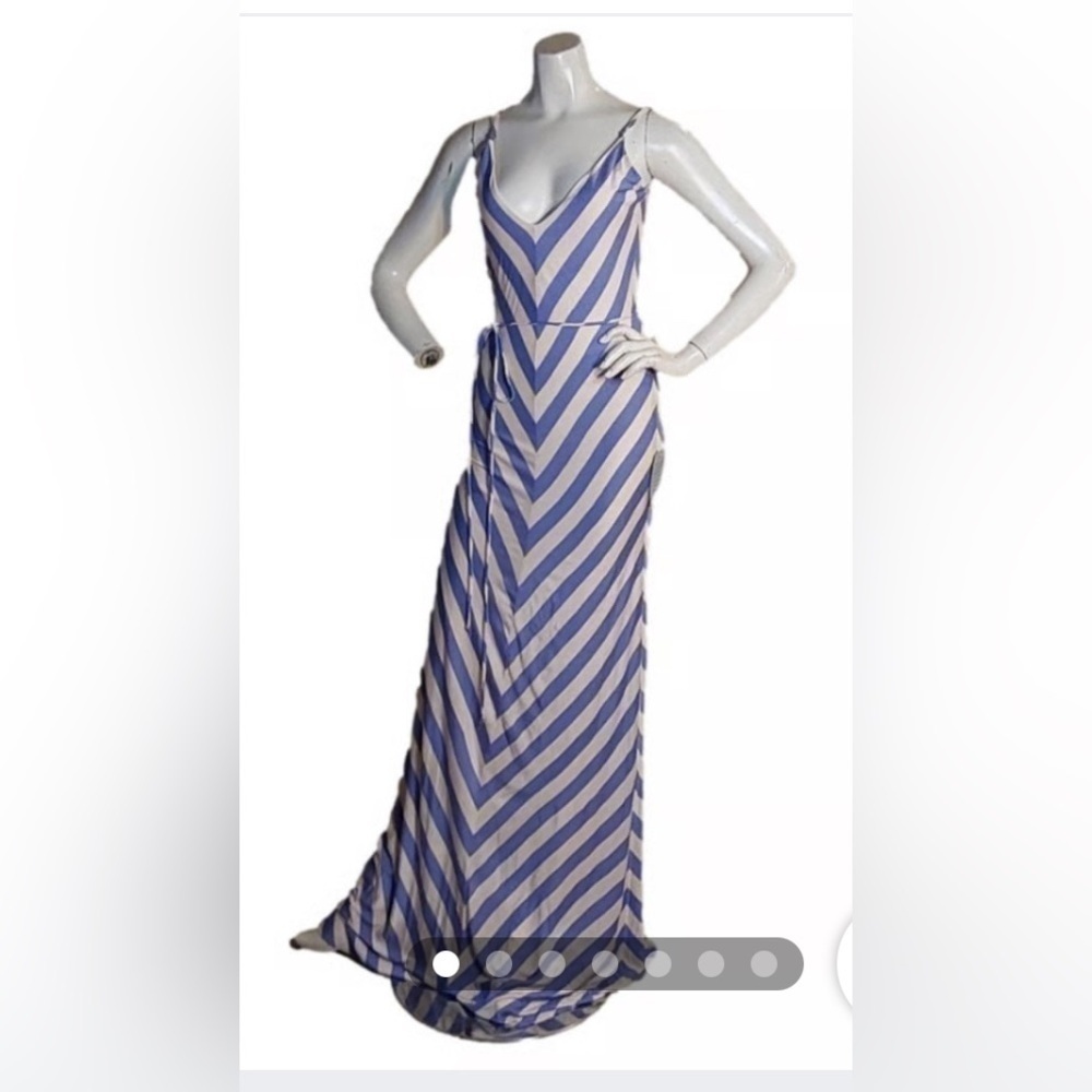 Felicity and Coco size L LNWT maxi lavender Chevron dress summer festival beach